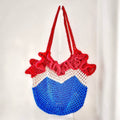 Crochet Bag - The (Patriotic) Ruffle Mesh Market Bag