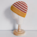 Crochet Hat - The Avenue Beanie (Red Striped)